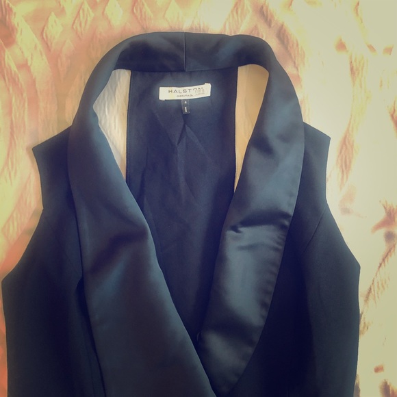 Halston Heritage Sleeveless Tuxedo Dress - Picture 1 of 4